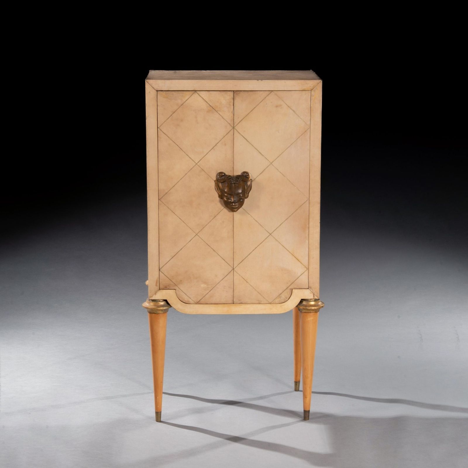 Maurice Jallot French Art Deco Parchment Inlaid Cabinet photo furniture