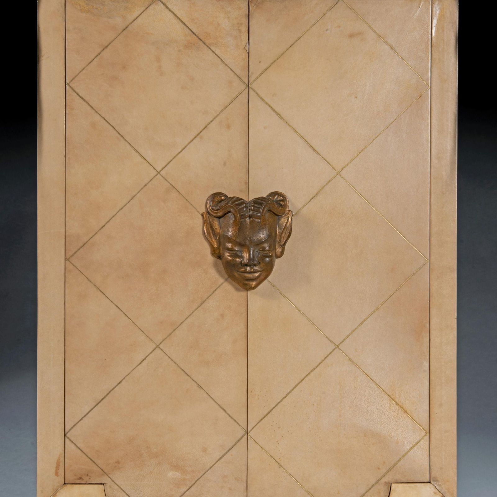 Maurice Jallot French Art Deco Parchment Inlaid Cabinet photo for sale
