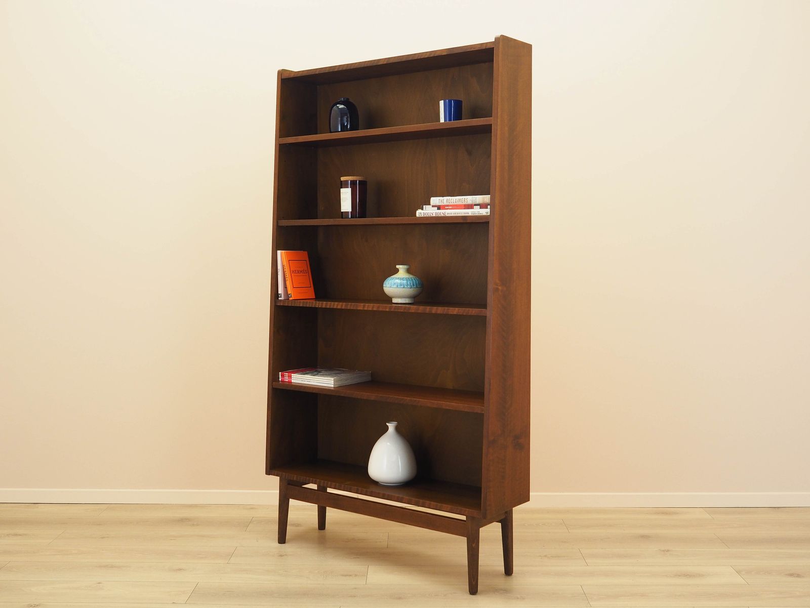 Walnut Bookcase, Danish Design, 1970s, Designer: Johannes Sorth photo for sale