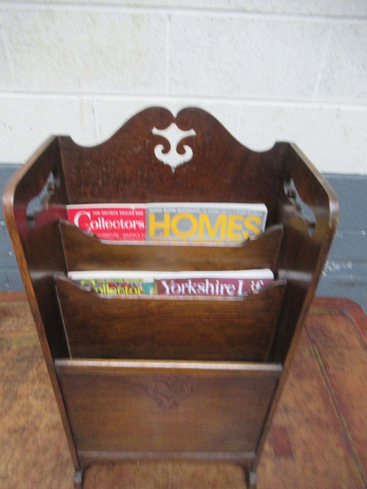 A  1920s Oak Magazine    Rack, Vintage photo buy
