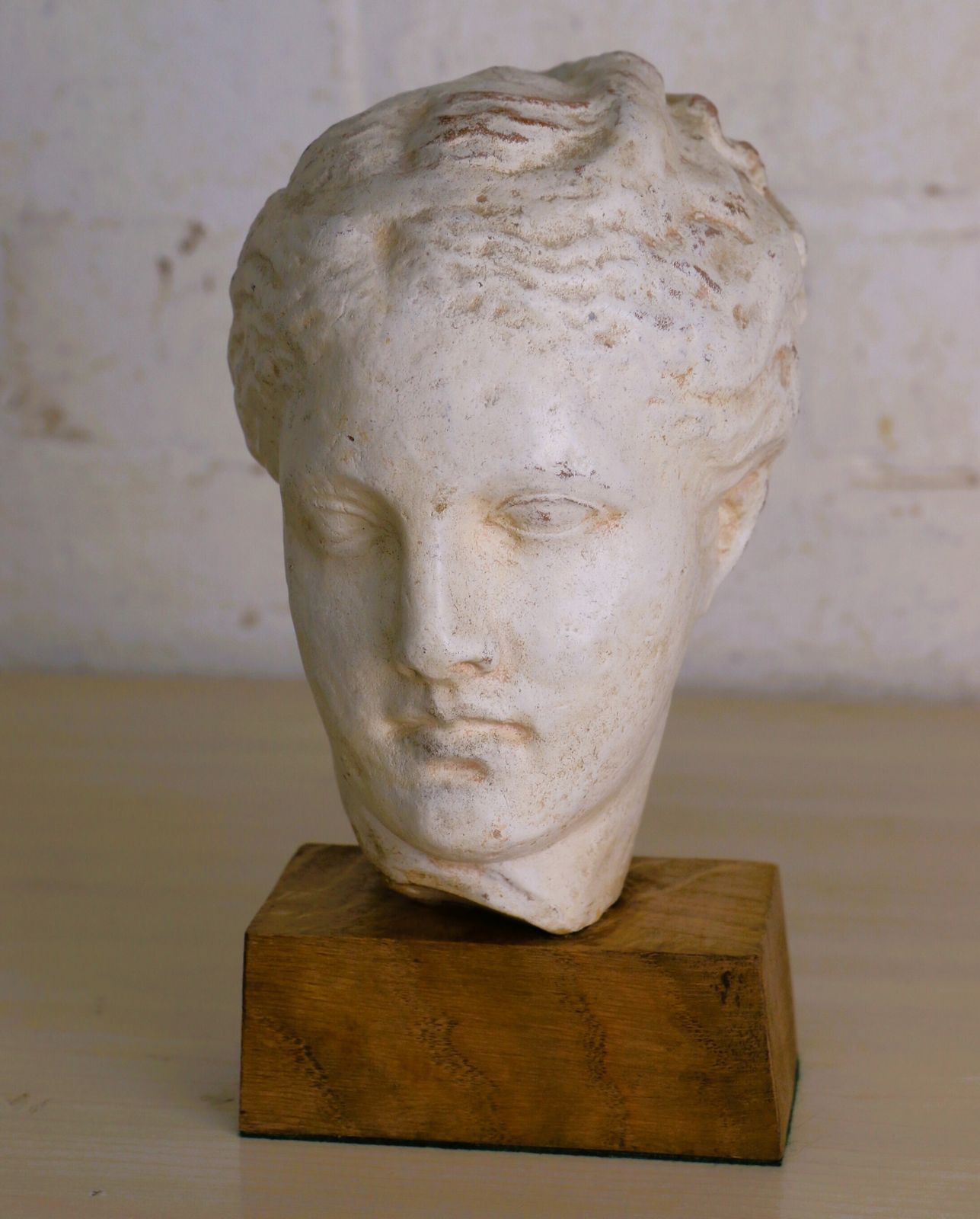 photo for sale A Vintage Terracotta Mounted Bust Of The Greek Goddess Hygieia Grand Tour Styled