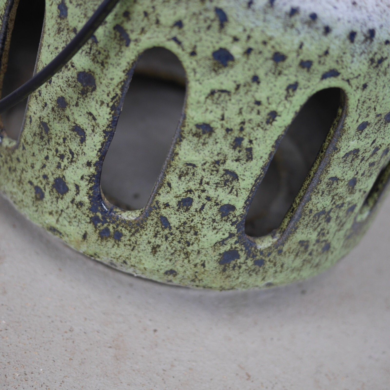 photo for sale Mid Century Green Fat Lava Studio Pottery Floor Lamp Shade West Germany #103095
