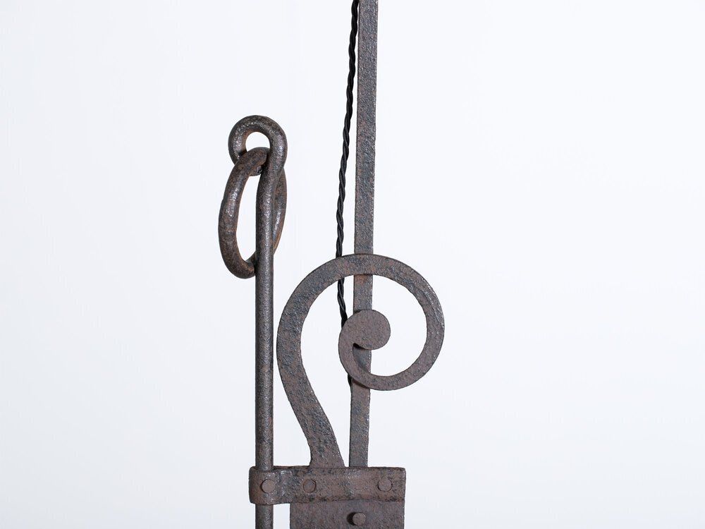 French Folk Art Floor Lamp, Early 20th Century photo Lighting