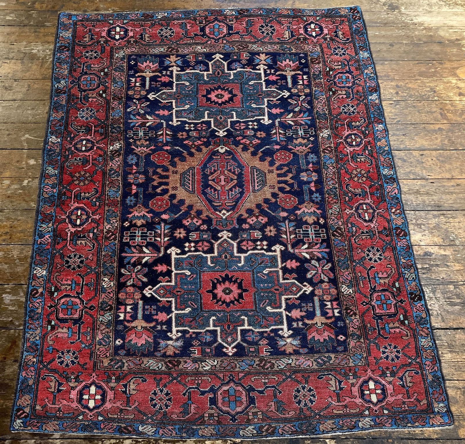 Antique Karaja Rug 1.82m X 1.42m photo Textiles