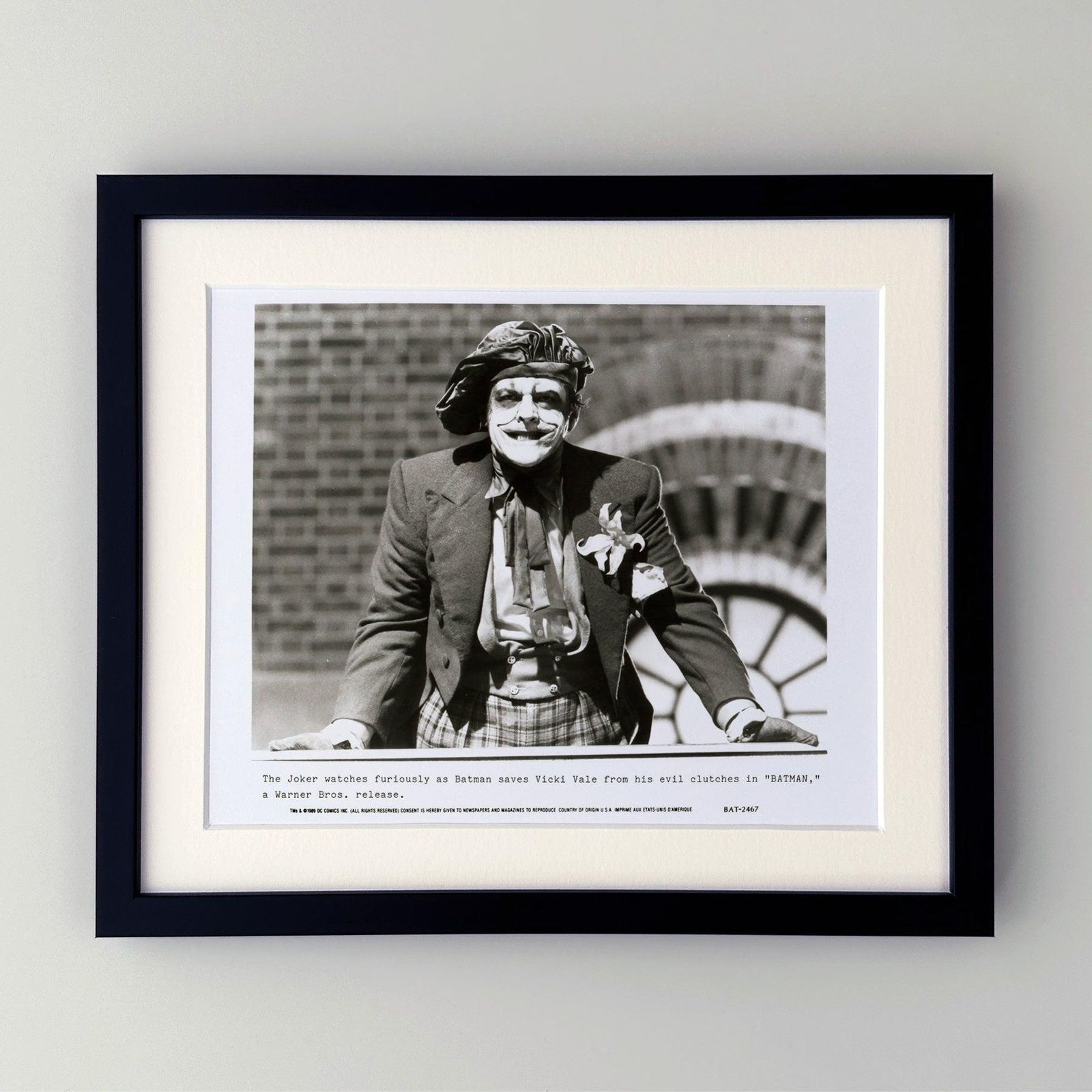 Photo de presse encadrée du film Batman (1989), avec Jack Nicholson photo furniture