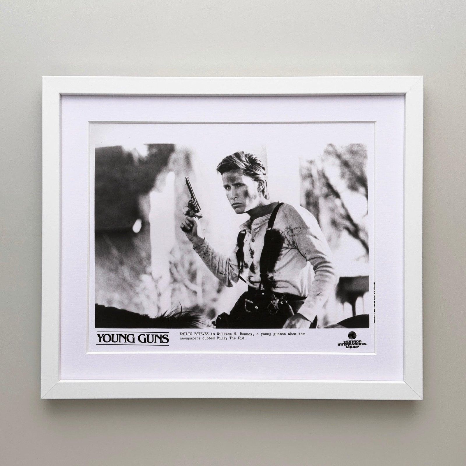 Young Guns 1988 Publiciteitsfoto Film Movie Press Still, ingelijst photo for sale