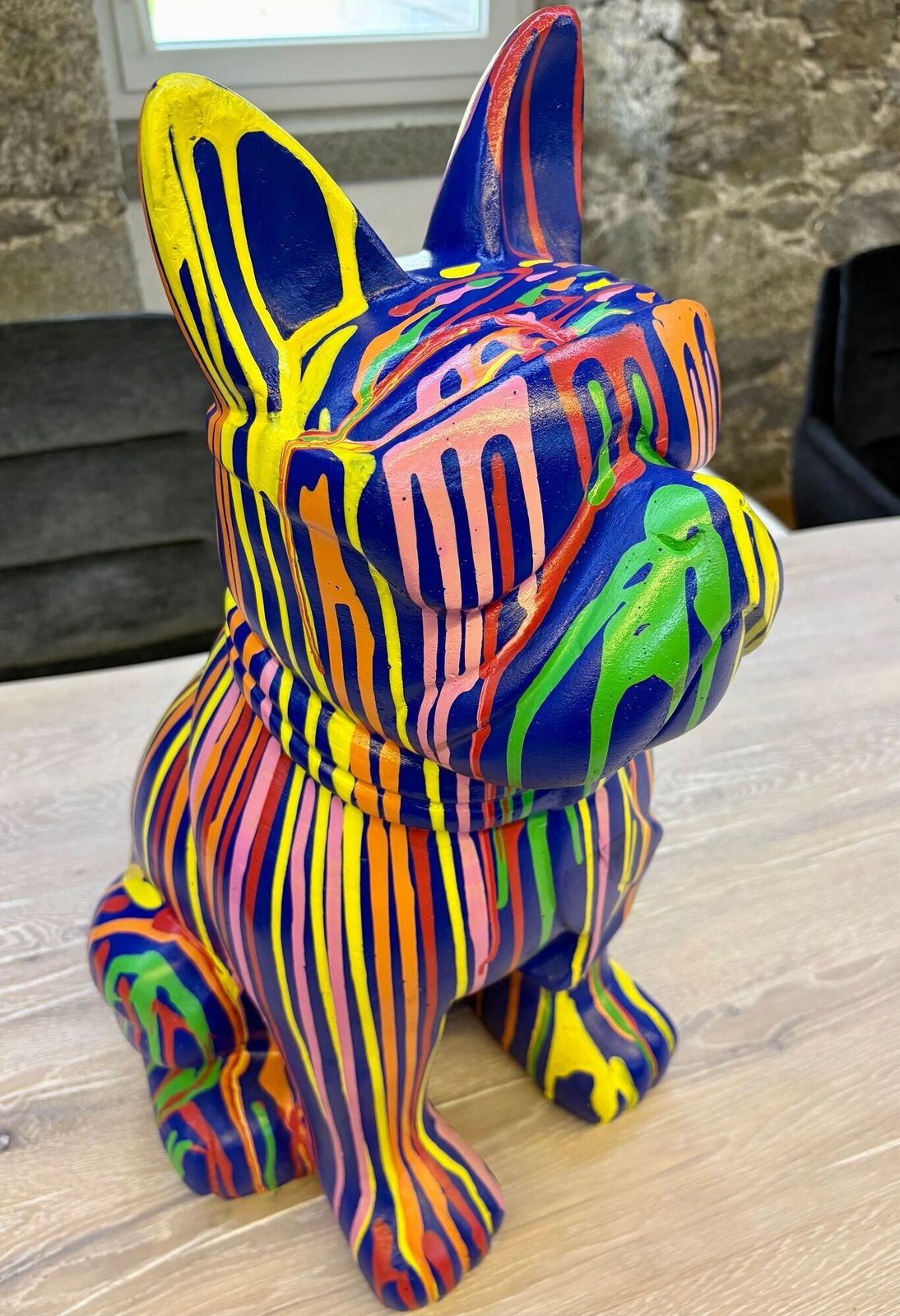750.0 21st Century Contemporary Bulldog Sculpture, Pop Art Style   Handpainted, 2026 photo