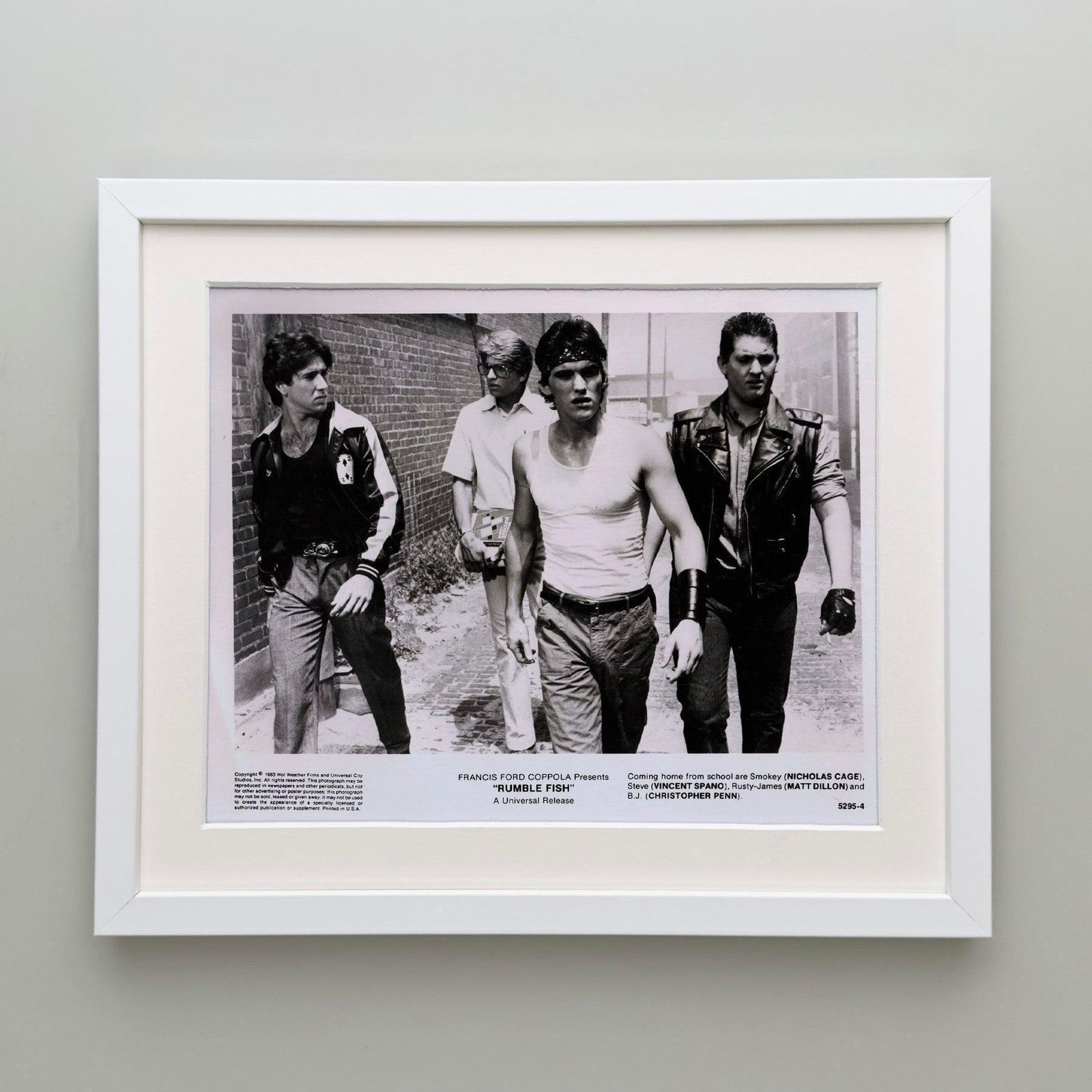 Rumble Fish 1983 Publiciteitsfoto Film Press Still Ingelijst photo Kunst