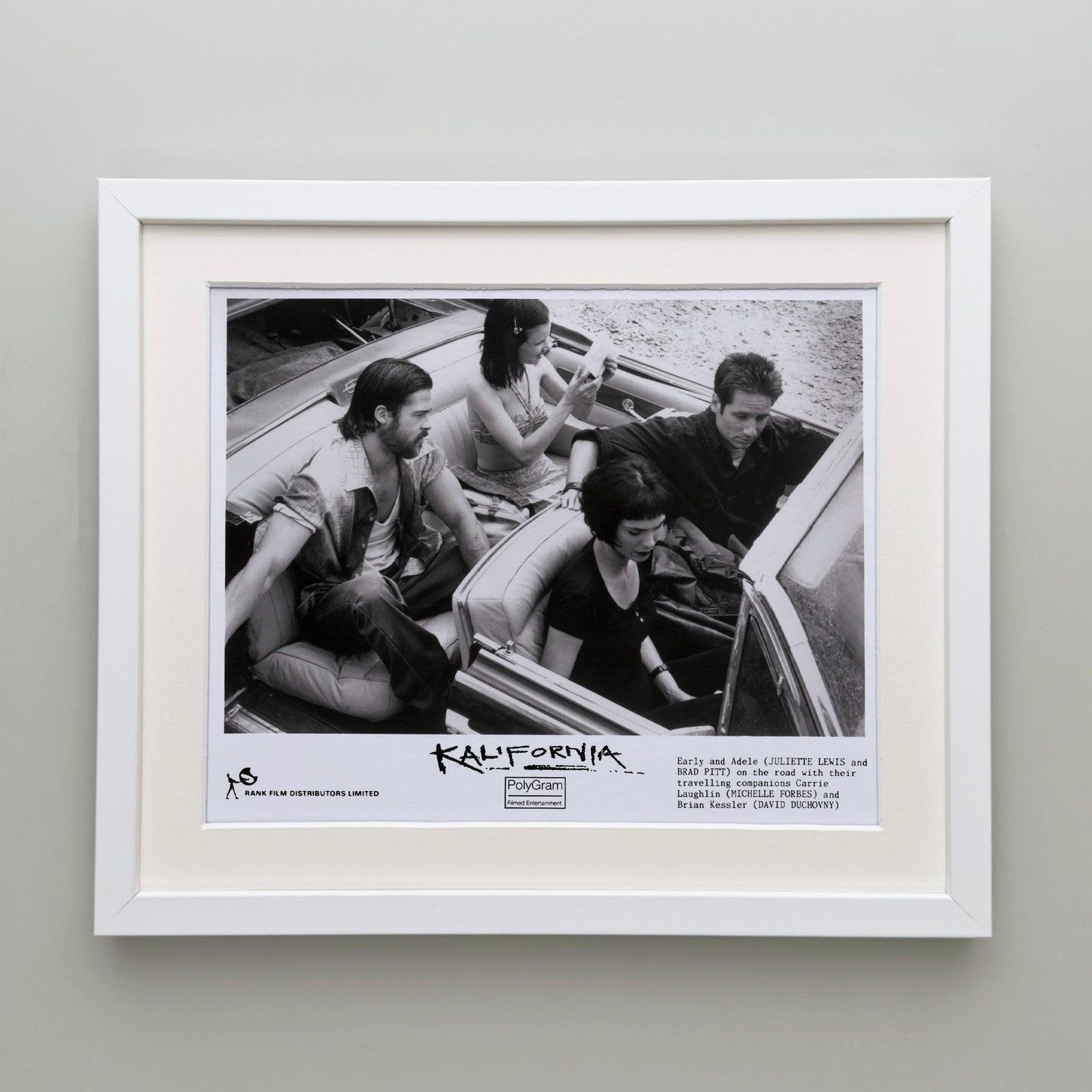 Kalifornia 1993 Publicity Film Movie Press Still Framed photo Art