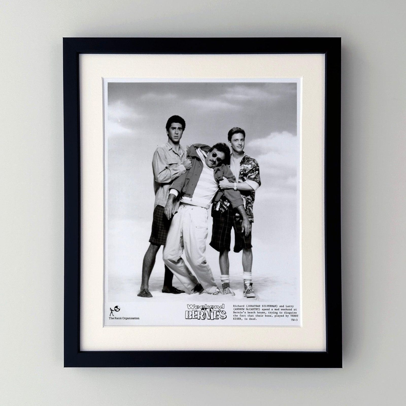 Photo de presse originale encadrée, Weekend at Bernie's, 1989 photo furniture