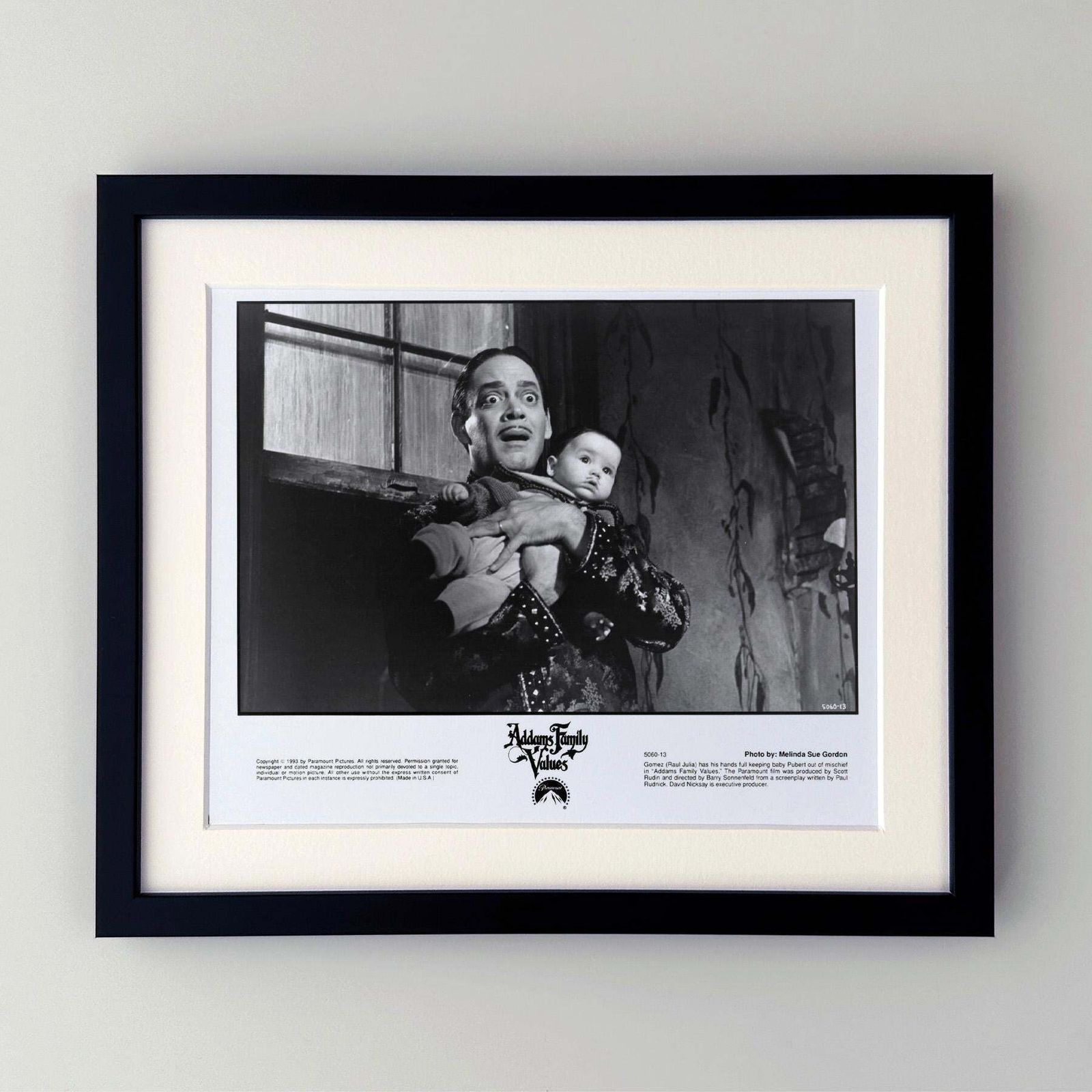 Photographie de presse Addams Family Values 1993, encadrée photo furniture