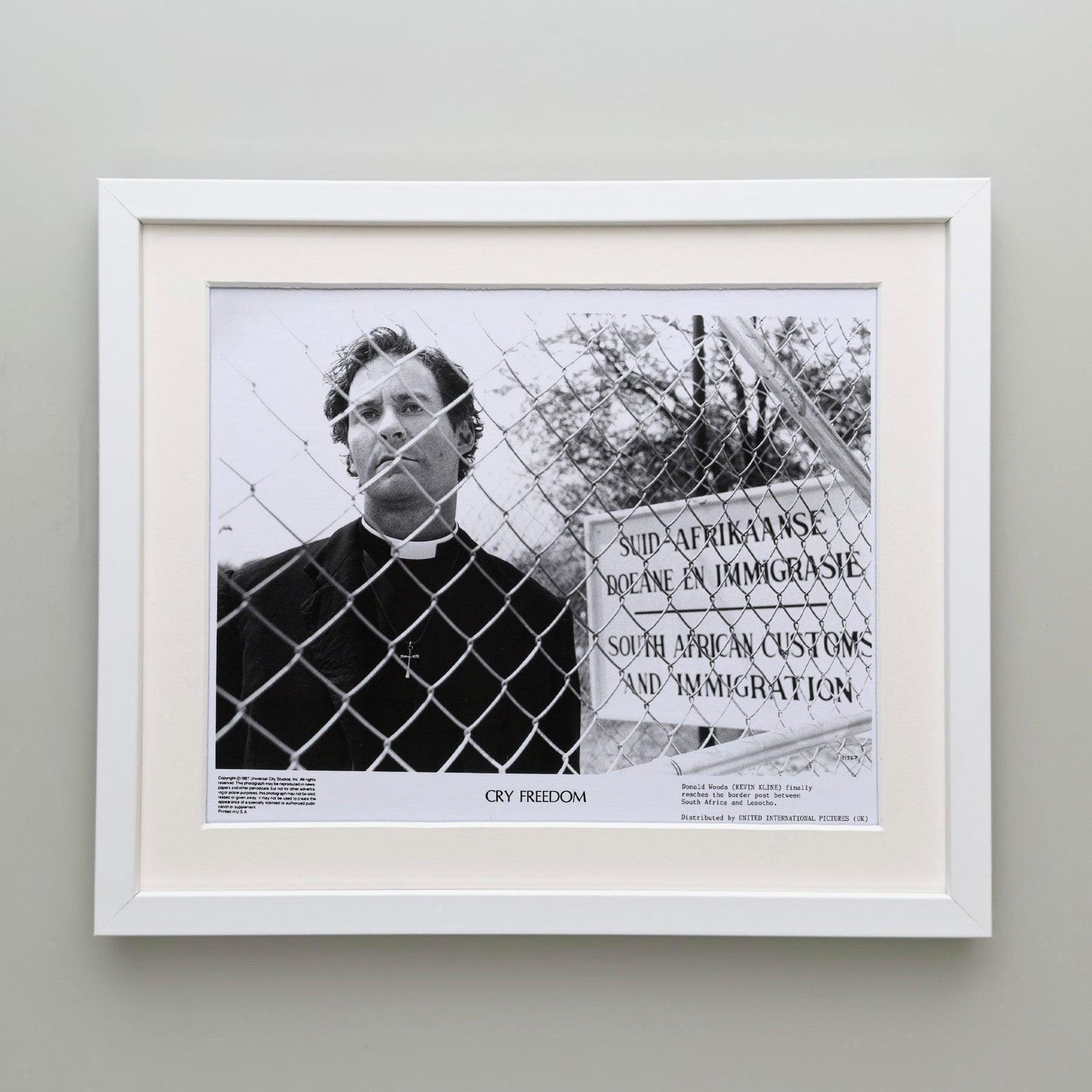 Photographie de presse originale encadrée, Cry Freedom, 1987 photo Art