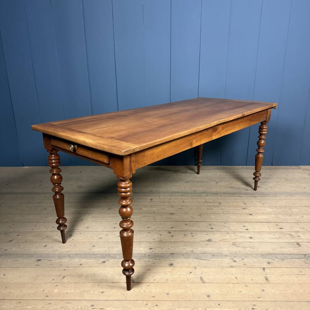 Antieke Kersenhout Eettafel Uit Frankrijk