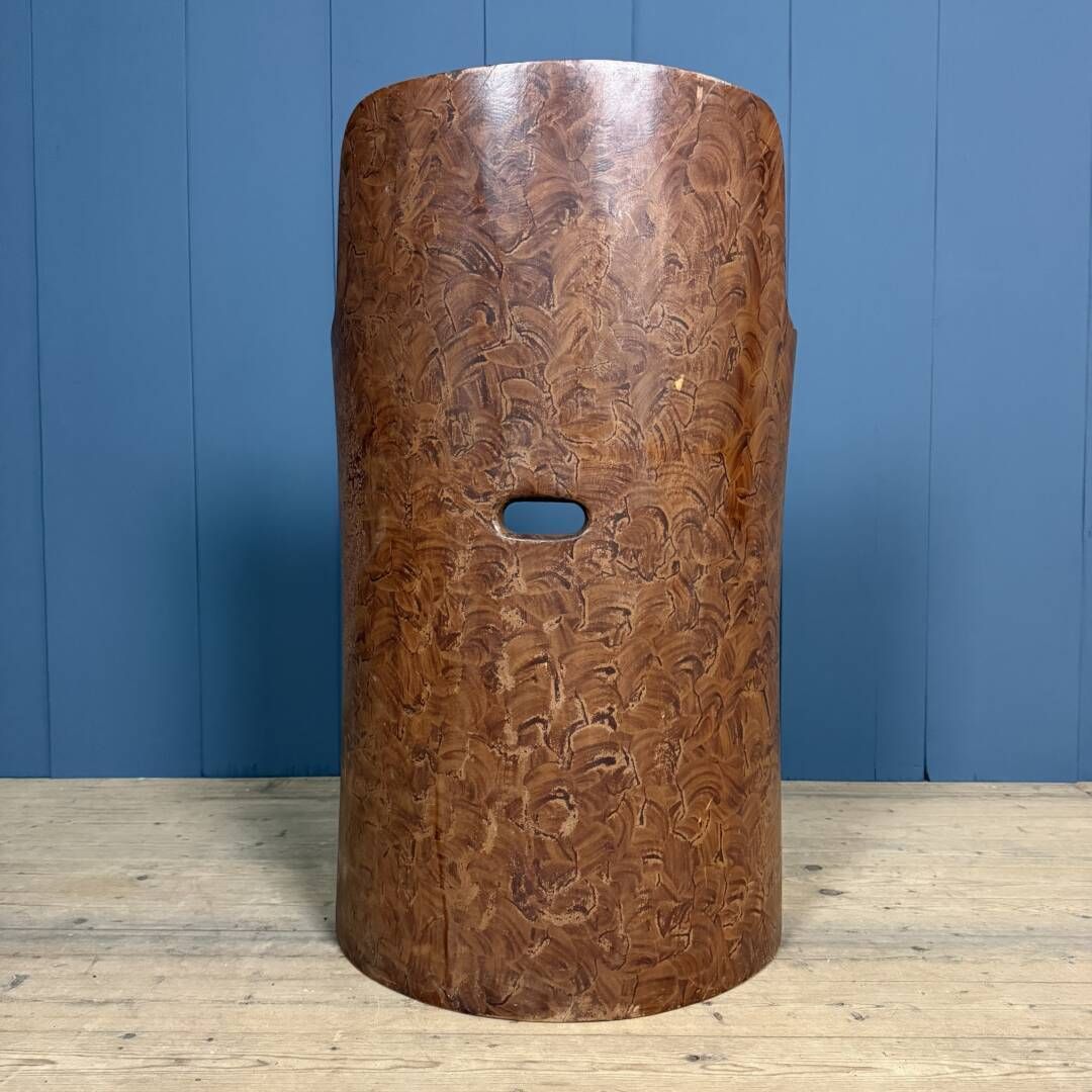 photo for sale Old Swedish Painted Wooden Stump Chair