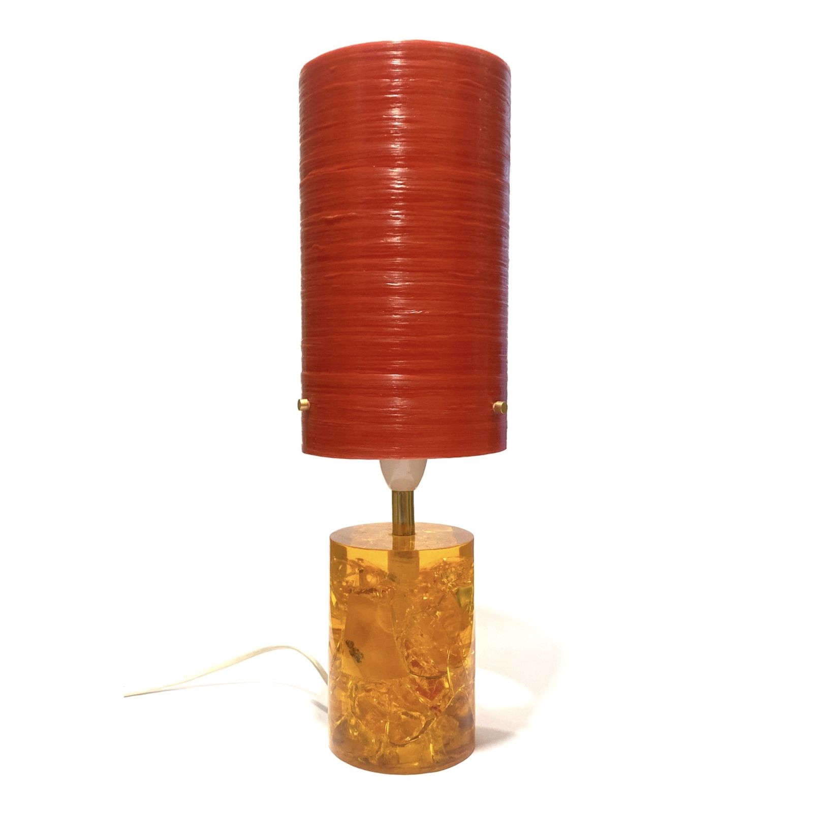 Royplast Spun Fibreglass Lamp Shade (9" X 5") In Red, Lamp Or Ceiling Lampshade photo for sale
