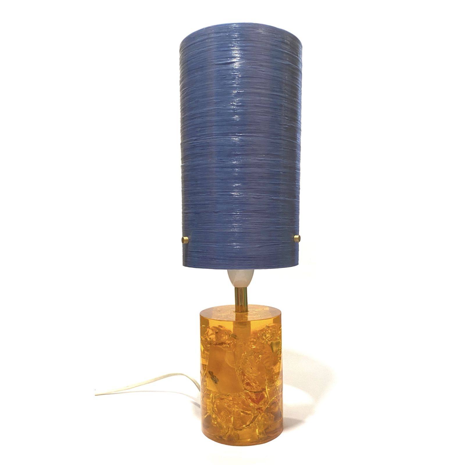 Royplast Spun Fibreglass Lamp Shade (9" X 5") In Blue, Lamp Or Ceiling Lampshade photo Lighting
