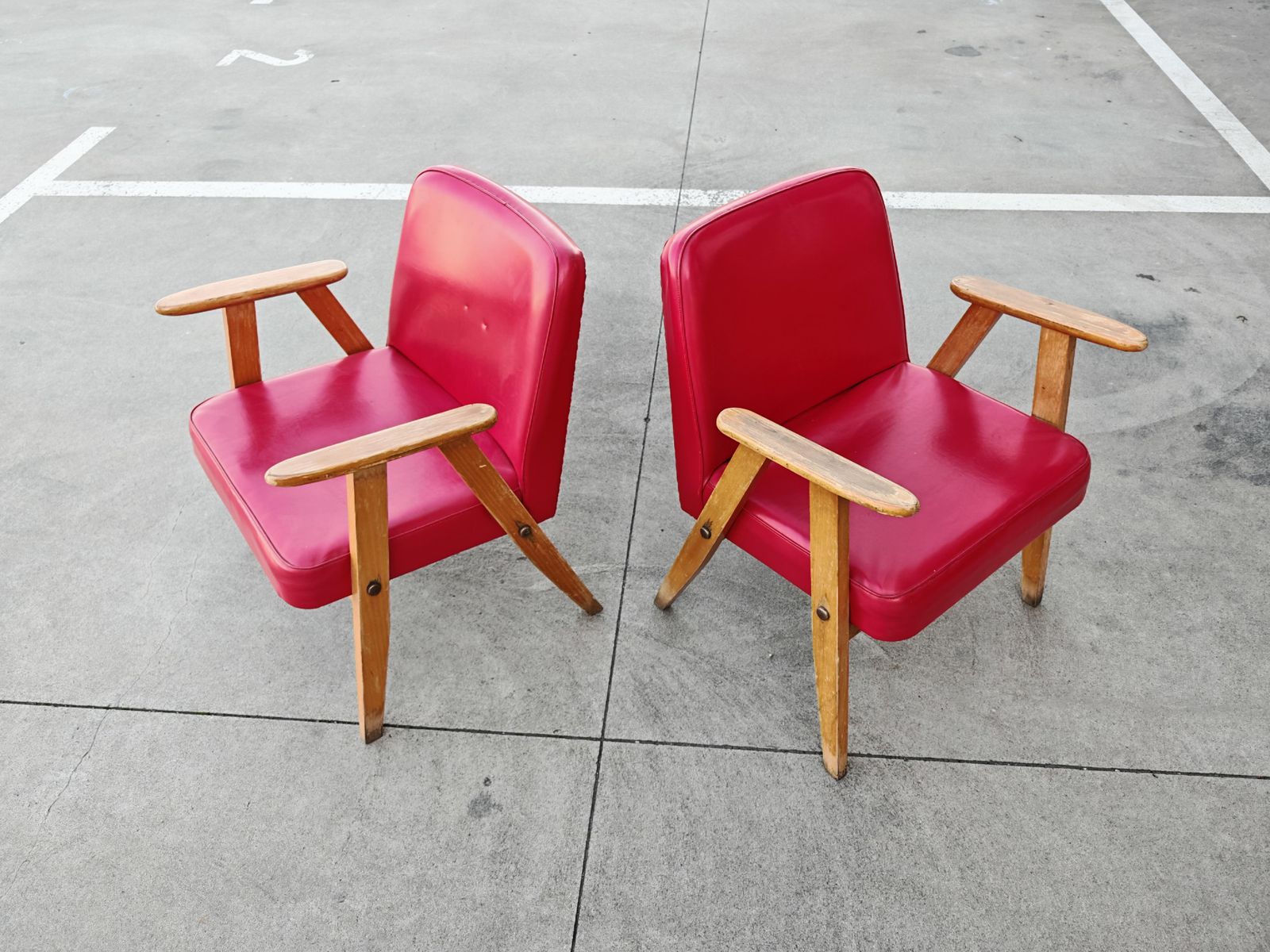 Pair Of Mid Century Armchairs Model 366, Designed By Józef Chierowski, 1960s photo Furniture