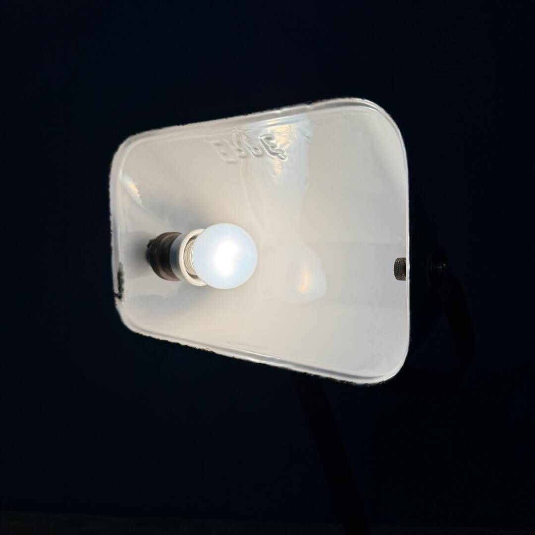 275.0 Erpé Bankierslamp Met Turquoise Emaille Kap photo