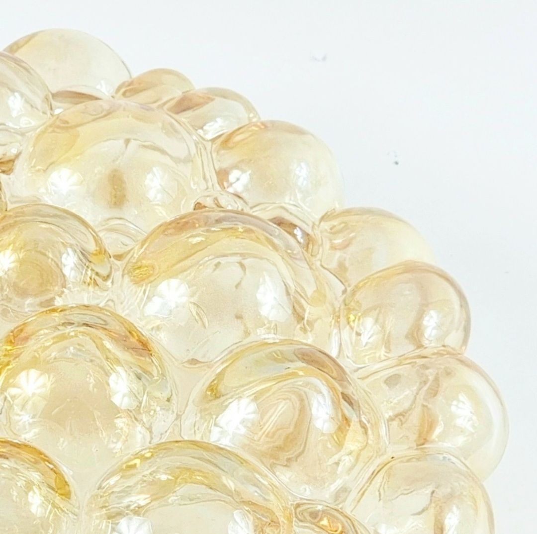 Large Mid Century Modern Amber Bubble Glass Ceiling Light By Helena Tynell For Limburg, Germany, 1960s photo Lighting