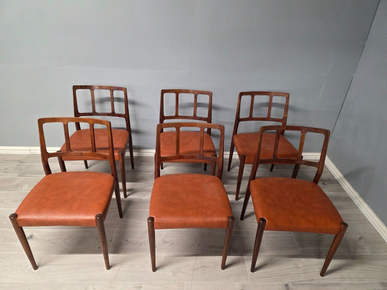 Set Of 6 Rosewood Danish Mid Century Dining Chairs   Johannes Anderson photo Furniture