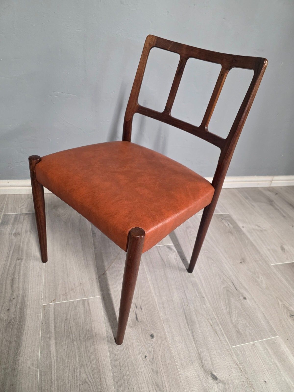 Set Of 6 Rosewood Danish Mid Century Dining Chairs   Johannes Anderson photo vinterior