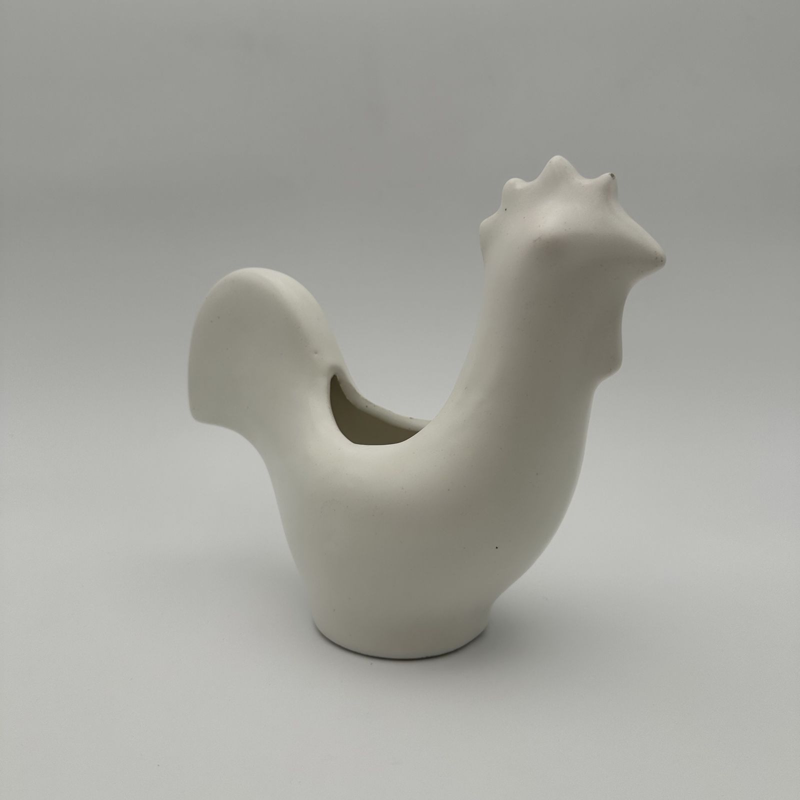 White Ceramic Rooster. French Work In The Style Of Jouve. Circa 1950 photo furniture