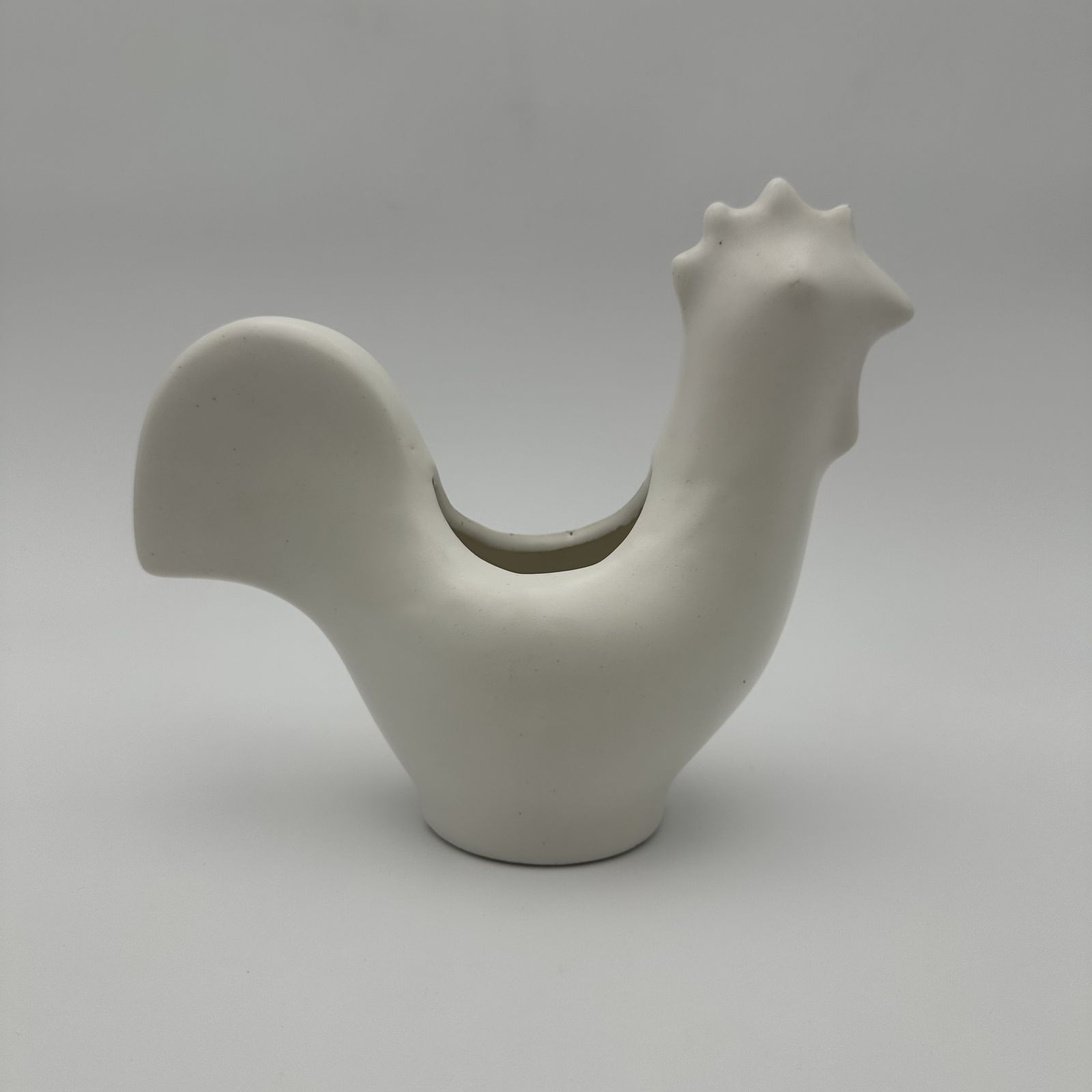 photo furniture White Ceramic Rooster. French Work In The Style Of Jouve. Circa 1950