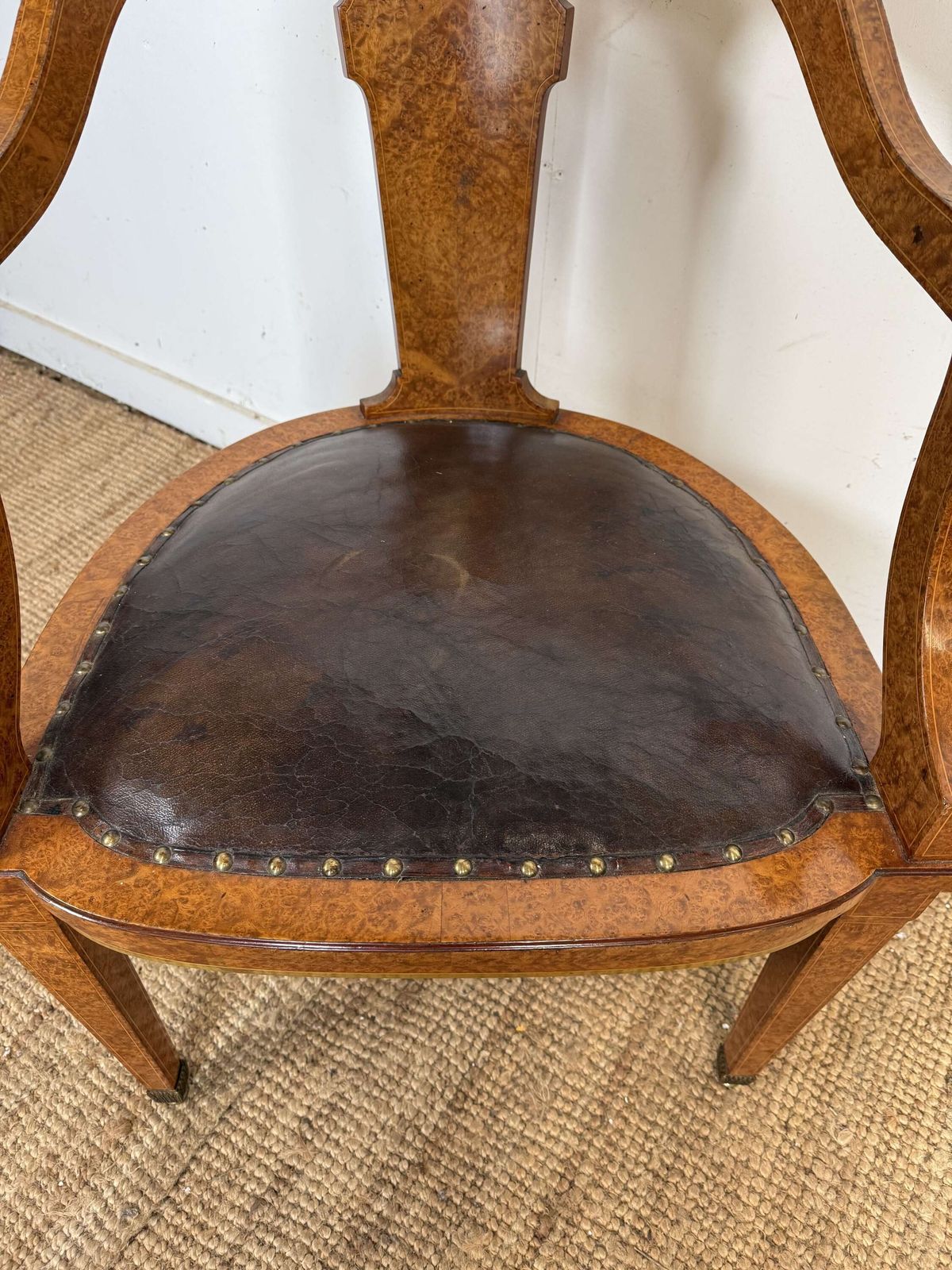 Late 19th Century Burr Elm Desk Chair photo Furniture