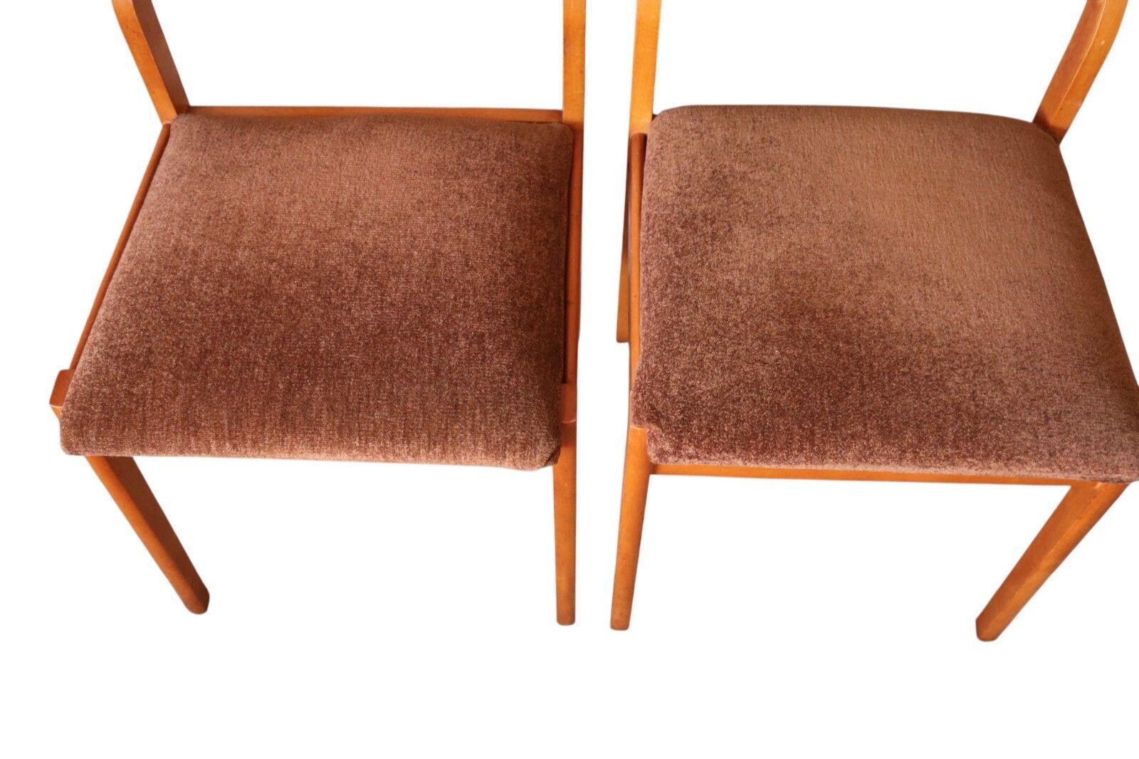Set Of 4 Mid Century Teak Dining Chairs   Ladder Back Danish Style Retro photo Furniture