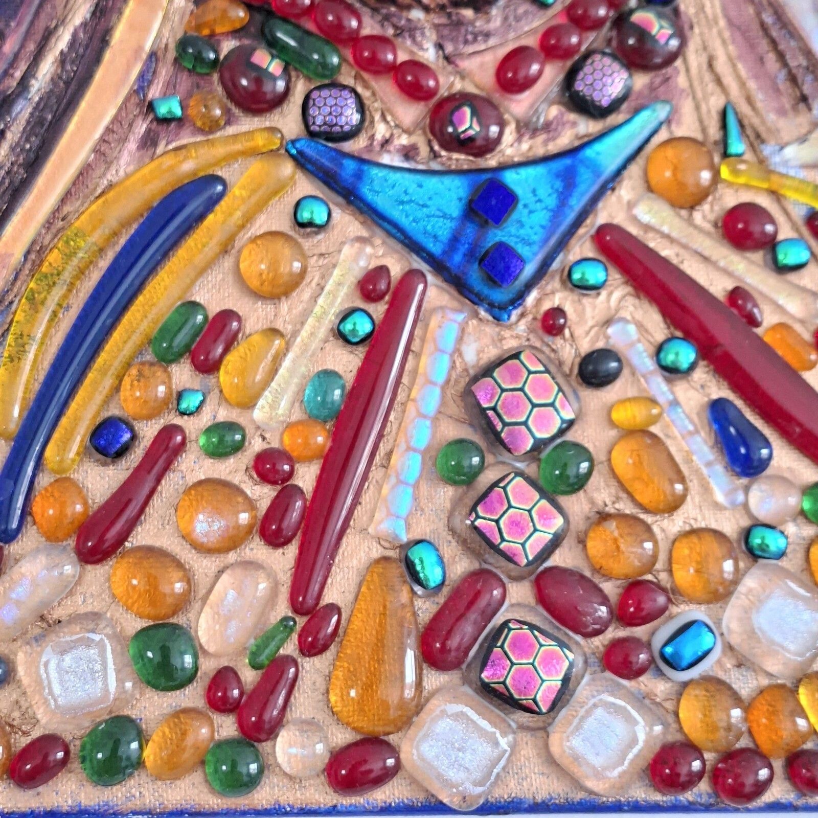 Angela Brady Mixed Media Portrait Artwork Fused Glass Canvas Contemporary Irish photo buy