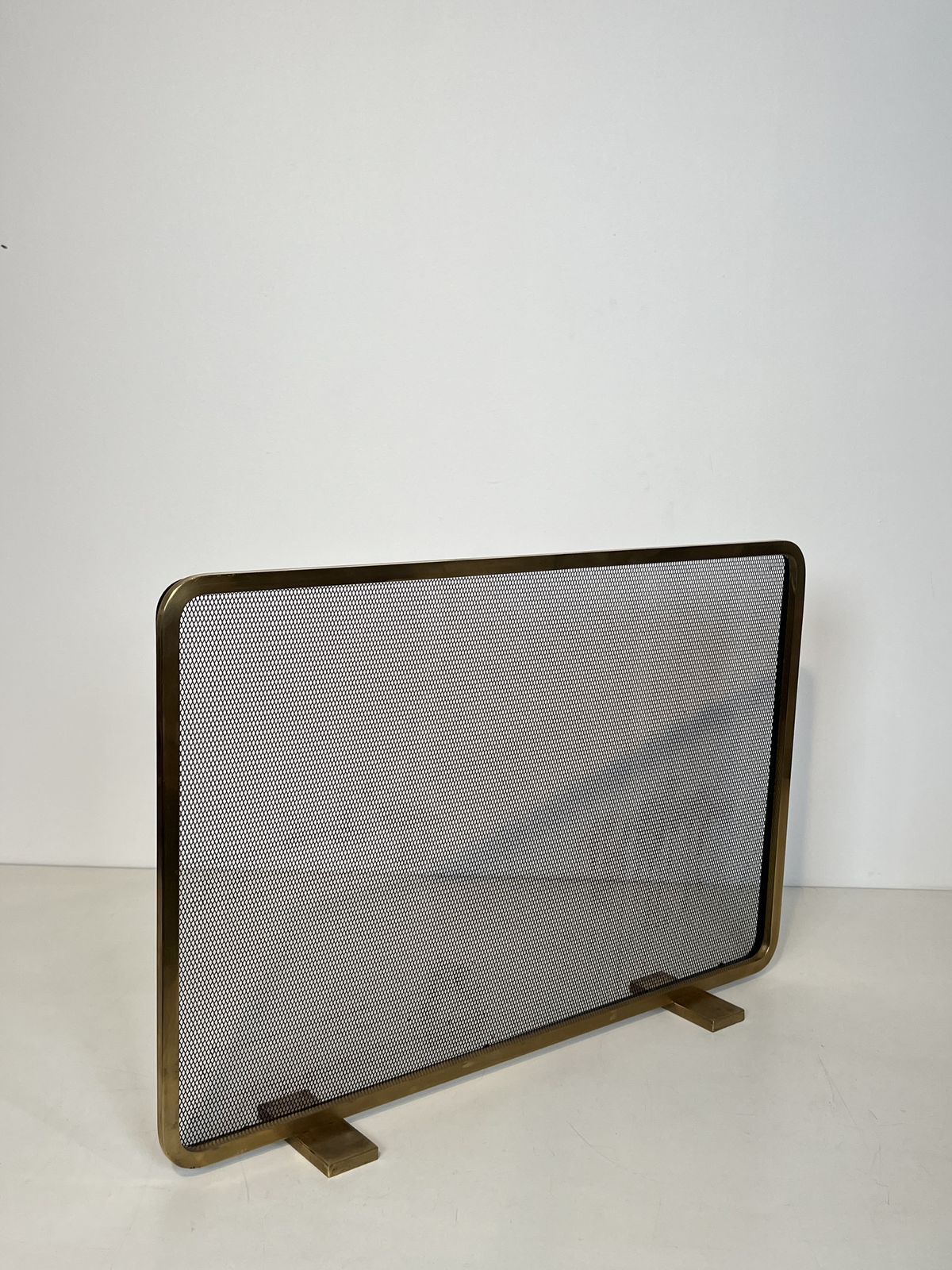 Brass And Wire Mesh Fire Screen photo furniture