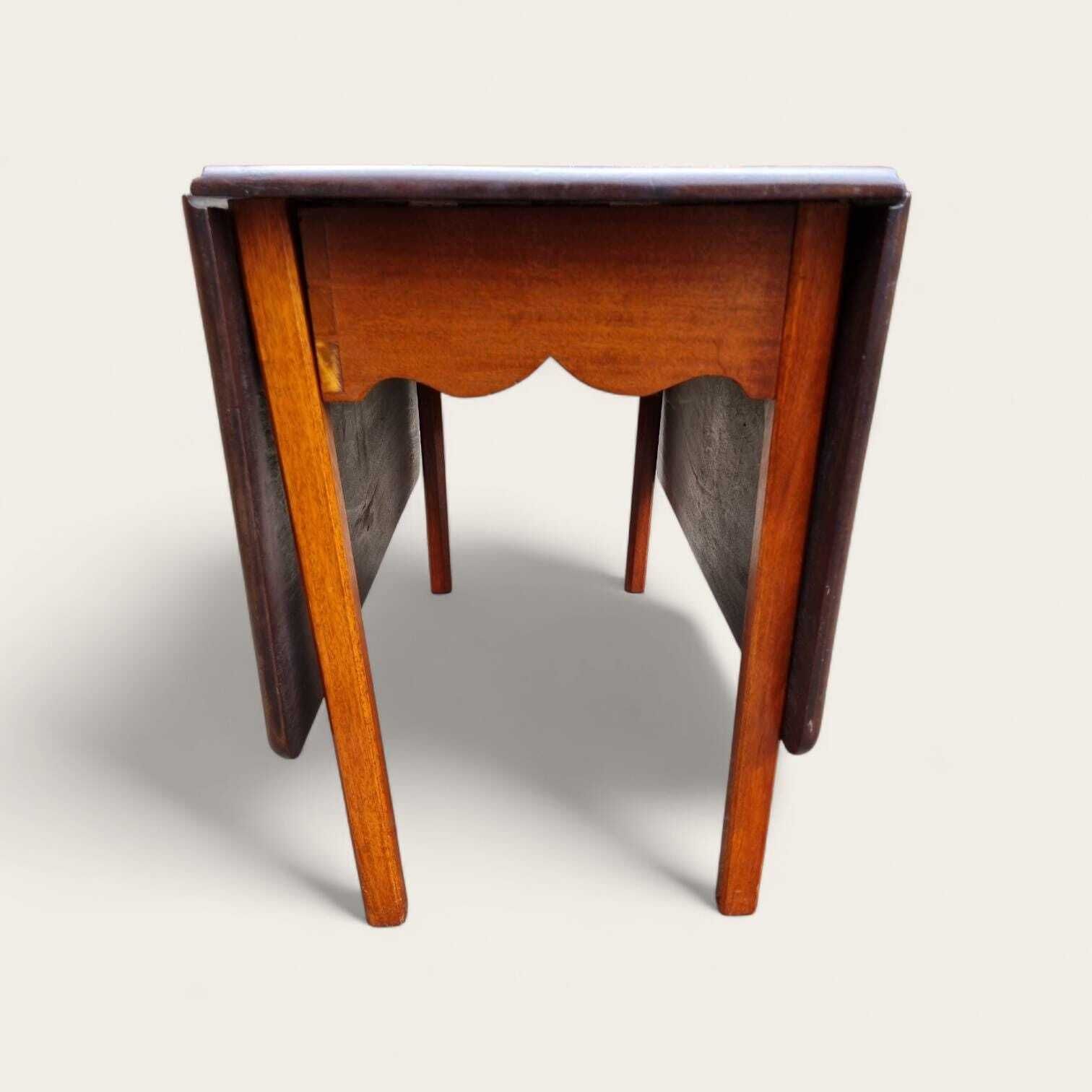 Antique Edwardian Mahogany Drop Leaf Dining Table / Solid Wood / C.1910 photo furniture