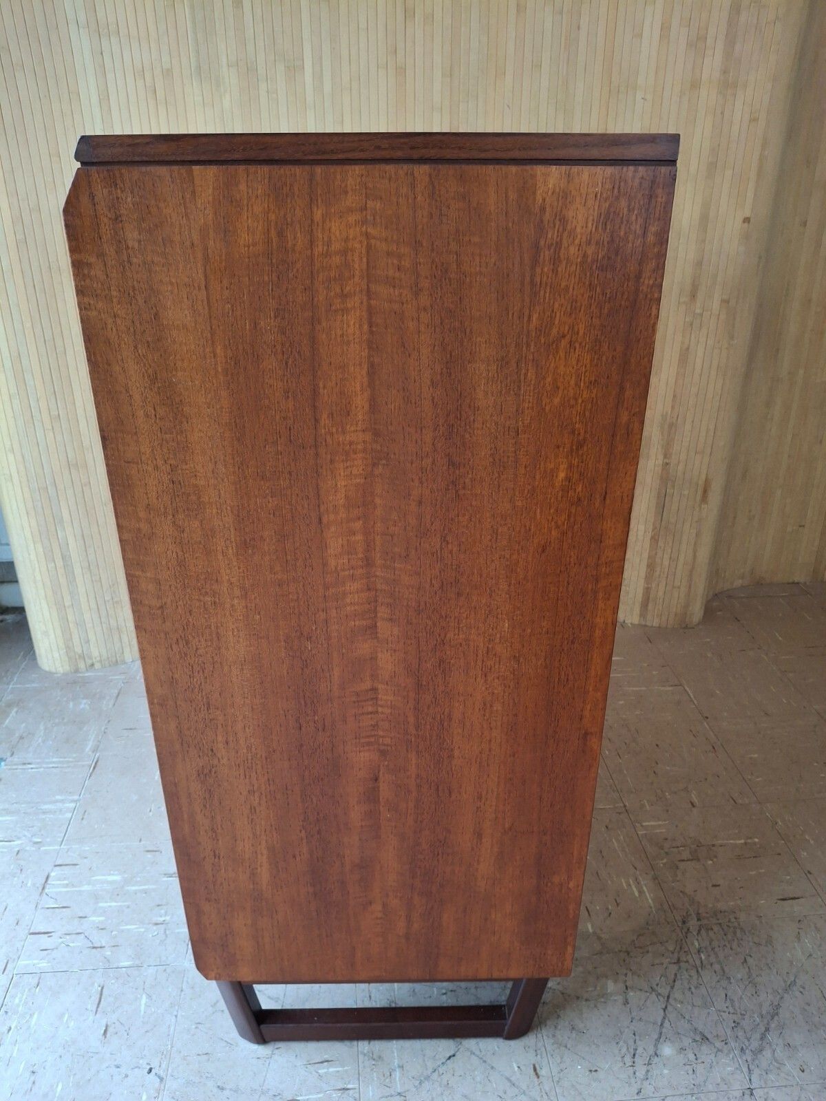 895.0 Fab Mid Century Modern White & Newton Teak Tallboy Chest Of 5 Drawers photo