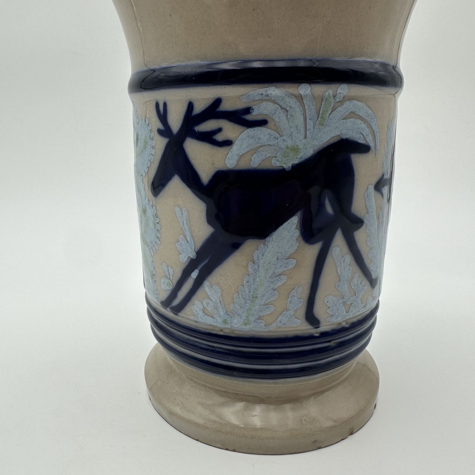 photo for sale Ceramic Vase With Figurative Decoration Depicting A Hunting Scene – Circa 1930
