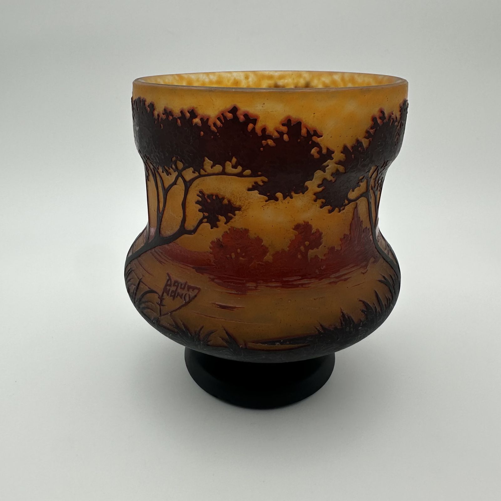 3500.0 Art Nouveau Cameo Glass Vase – Daum Nancy, France, Circa 1900 photo