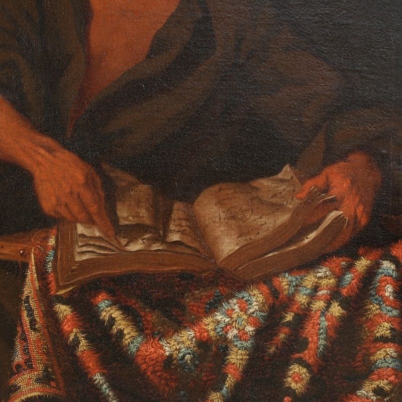 photo for sale Tableau italien du XVIIe siècle, philosophe dans son cabinet
