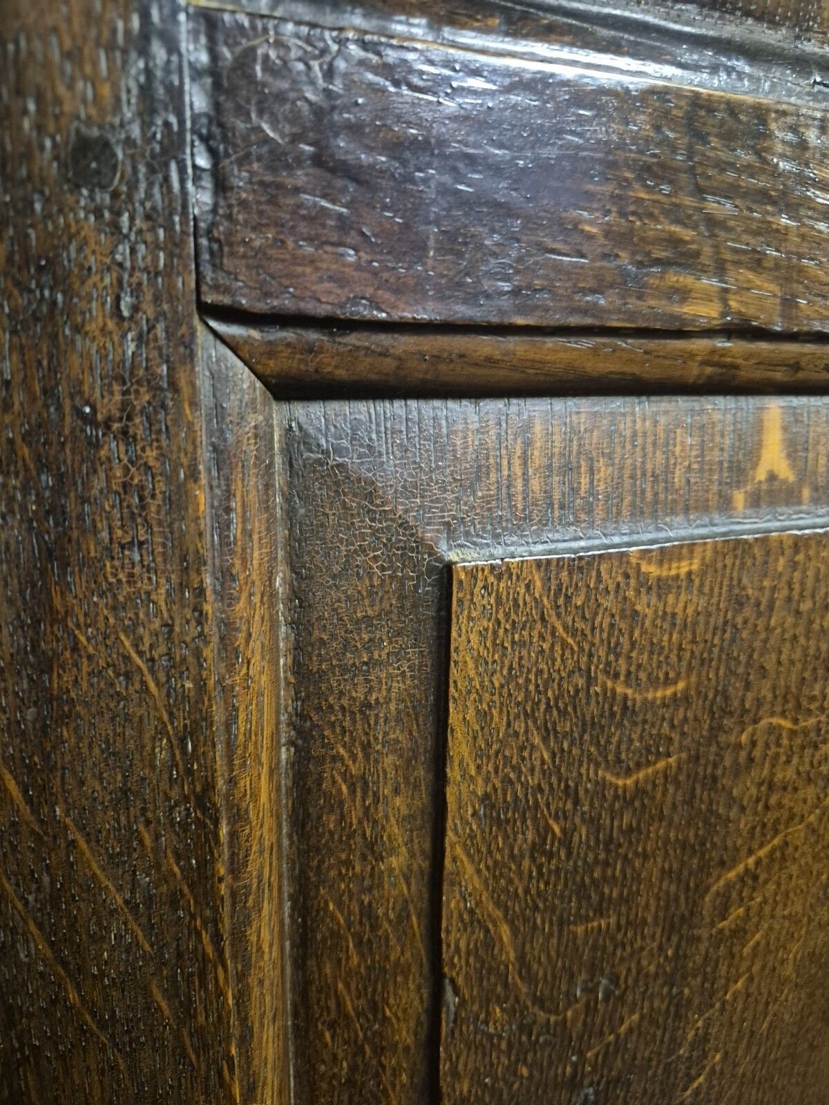 Lovely Character 18th Century Country Oak Livery Cupboard Wardrobe Larder Linen photo vinterior