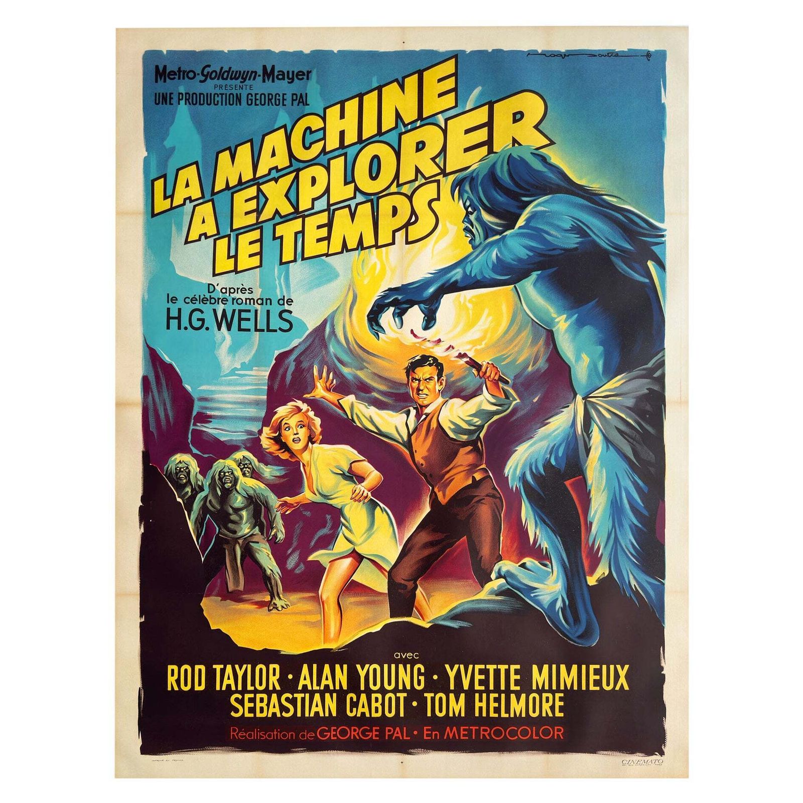 Affiche de cinéma française Grande format, The Time Machine, 1960, Roger Soubie