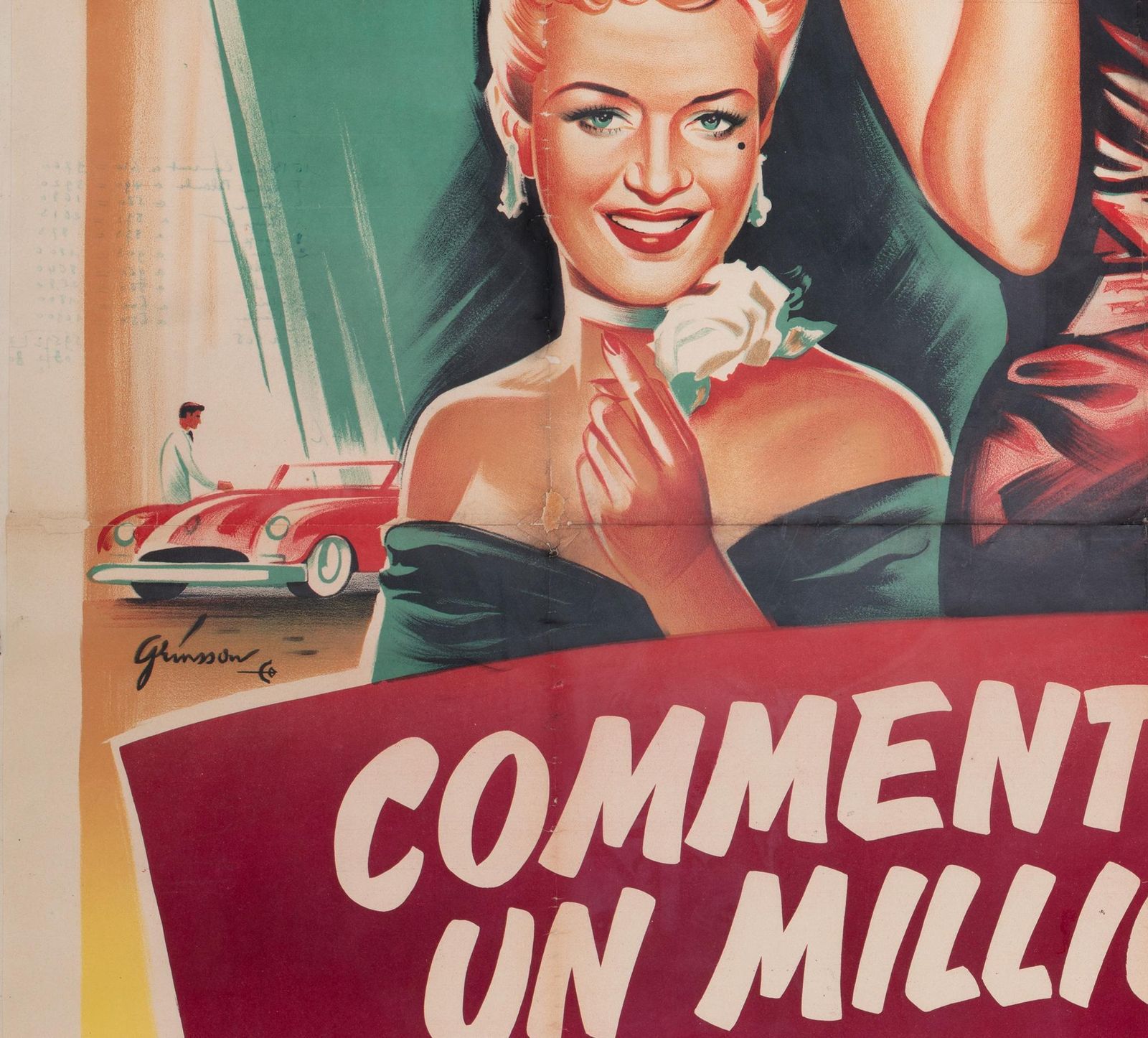 Affiche de cinéma française Grande format 1953 « How To Marry A Millionnaire », par Boris Grinsson photo 4539.0