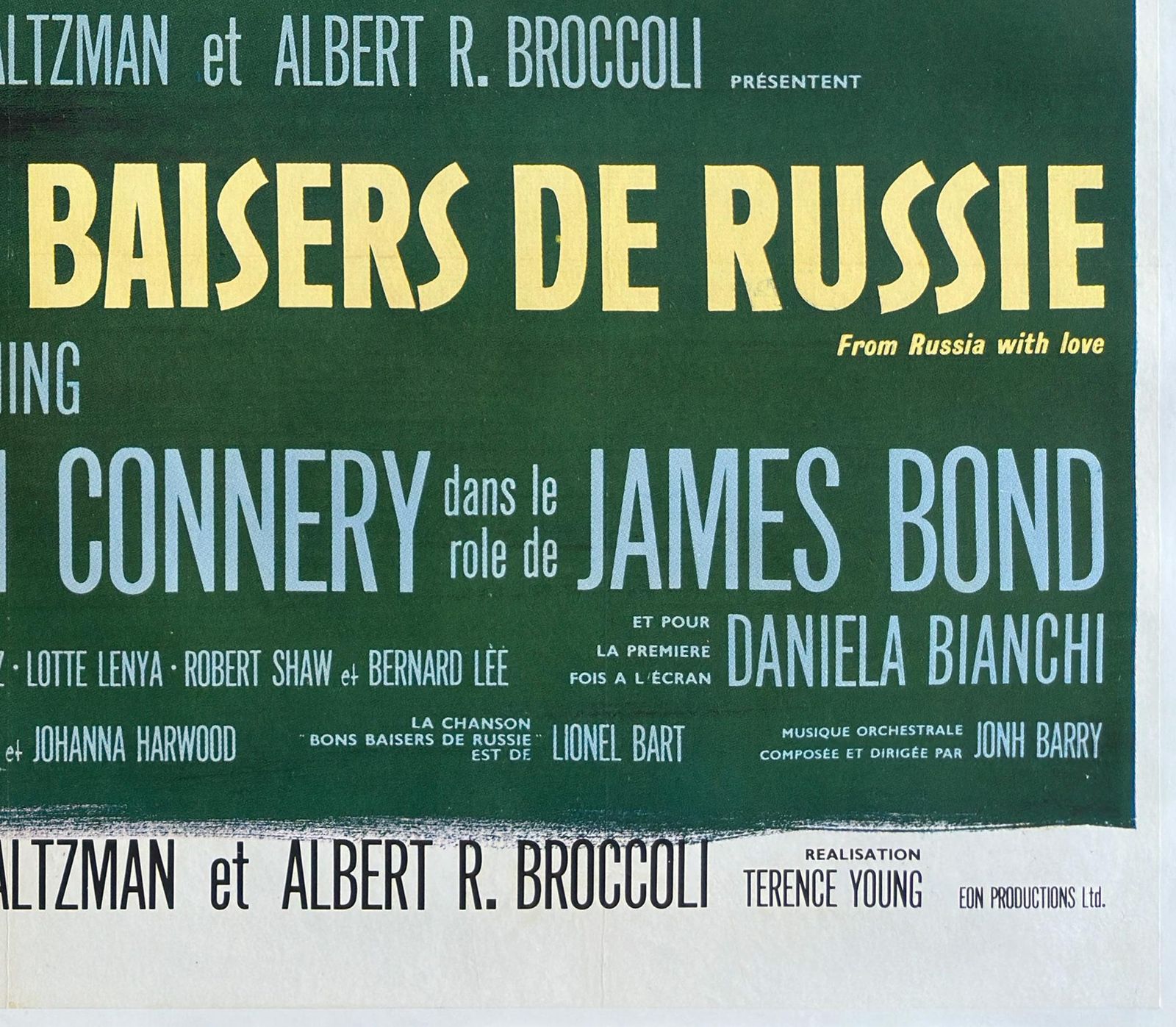From Russia With Love, jaren 1970, Franse Grande filmaffiche, Boris Grinsson photo vintage