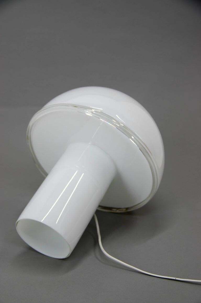 Large Italian Opaline Glass Table Or Floor Lamp By Fontana Arte, 2010s photo for sale