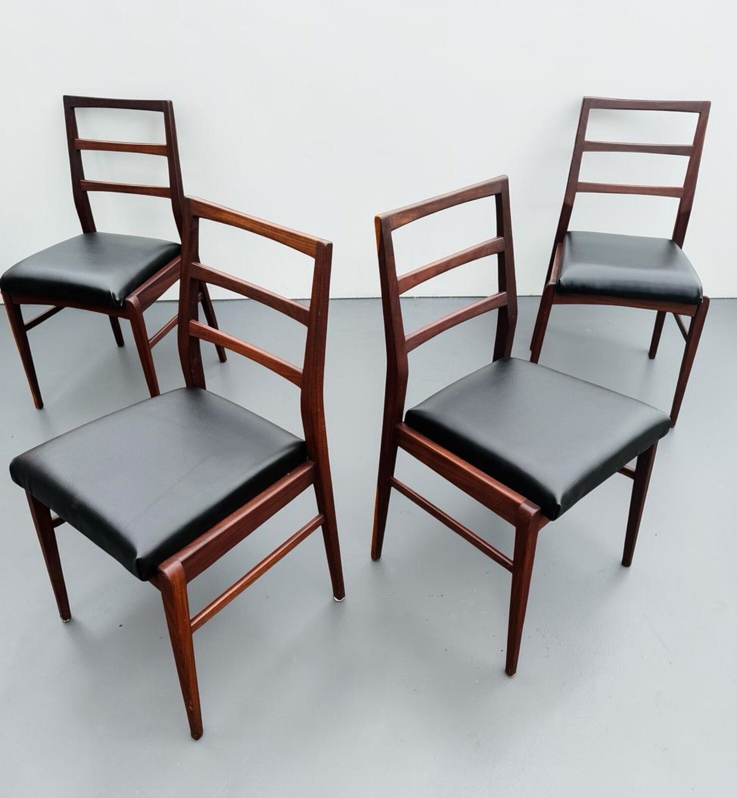 Set Of Six Richard Hornby For Heals Solid Afromosia Dining Chairs Retro C1960s photo buy
