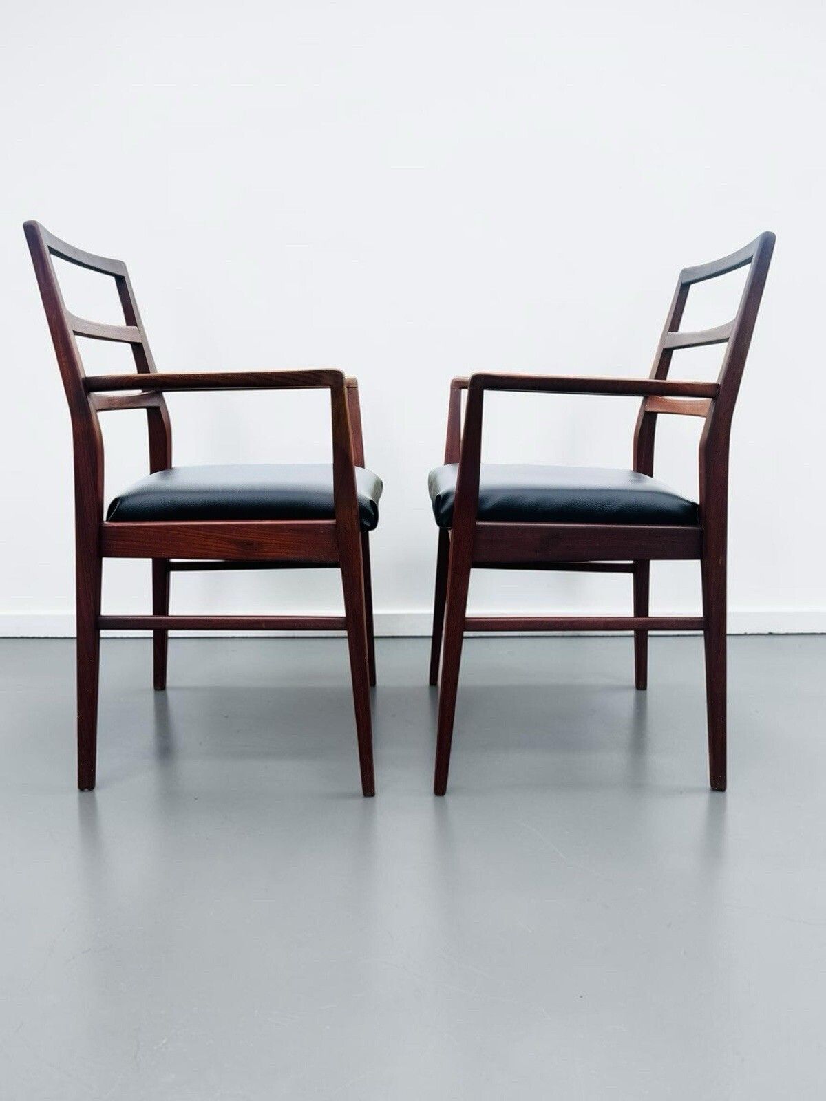 795.0 Set Of Six Richard Hornby For Heals Solid Afromosia Dining Chairs Retro C1960s photo