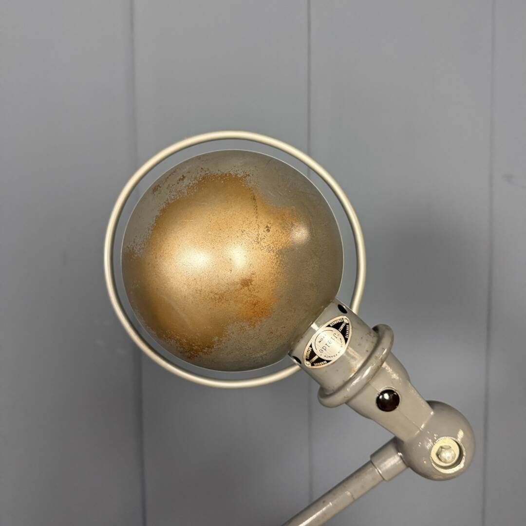 Donkergrijze Driearmstige Jieldé Tafelklemmlamp photo vintage