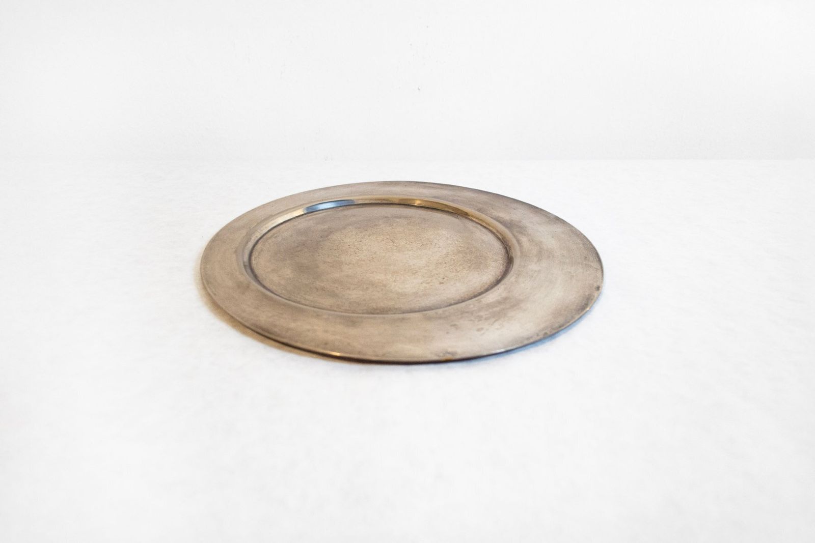 Silver Plated Metal Forms Series Plate By Gio Ponti For Cleto Munari, 1970s