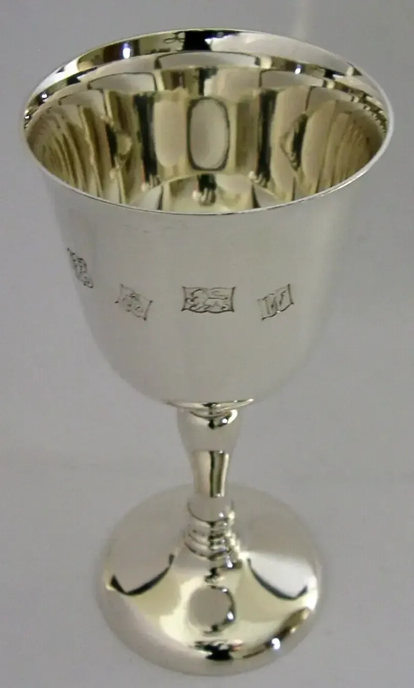 Coupe calice en argent sterling, Birmingham 1971, 127 g photo for sale