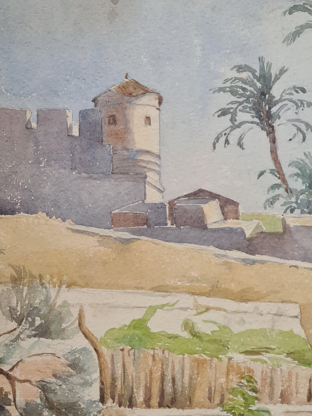 Mid 20th Century Orientalist Watercolour Painting, Signed And Framed By M T Guerin photo Art