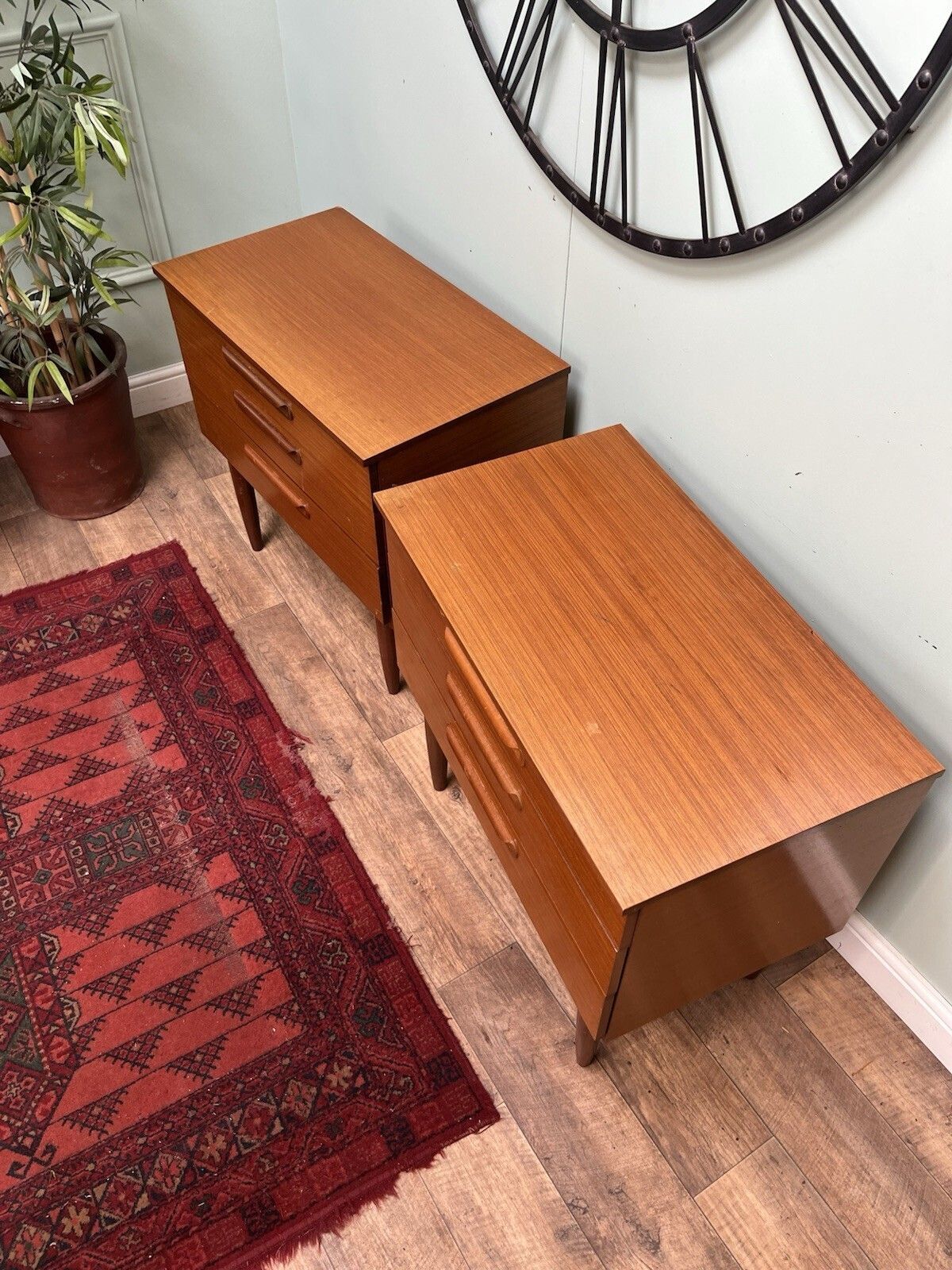 Stunning Pair Of Mid Century Retro Teak Chest Of Drawers, Gplan Danish Style photo for sale