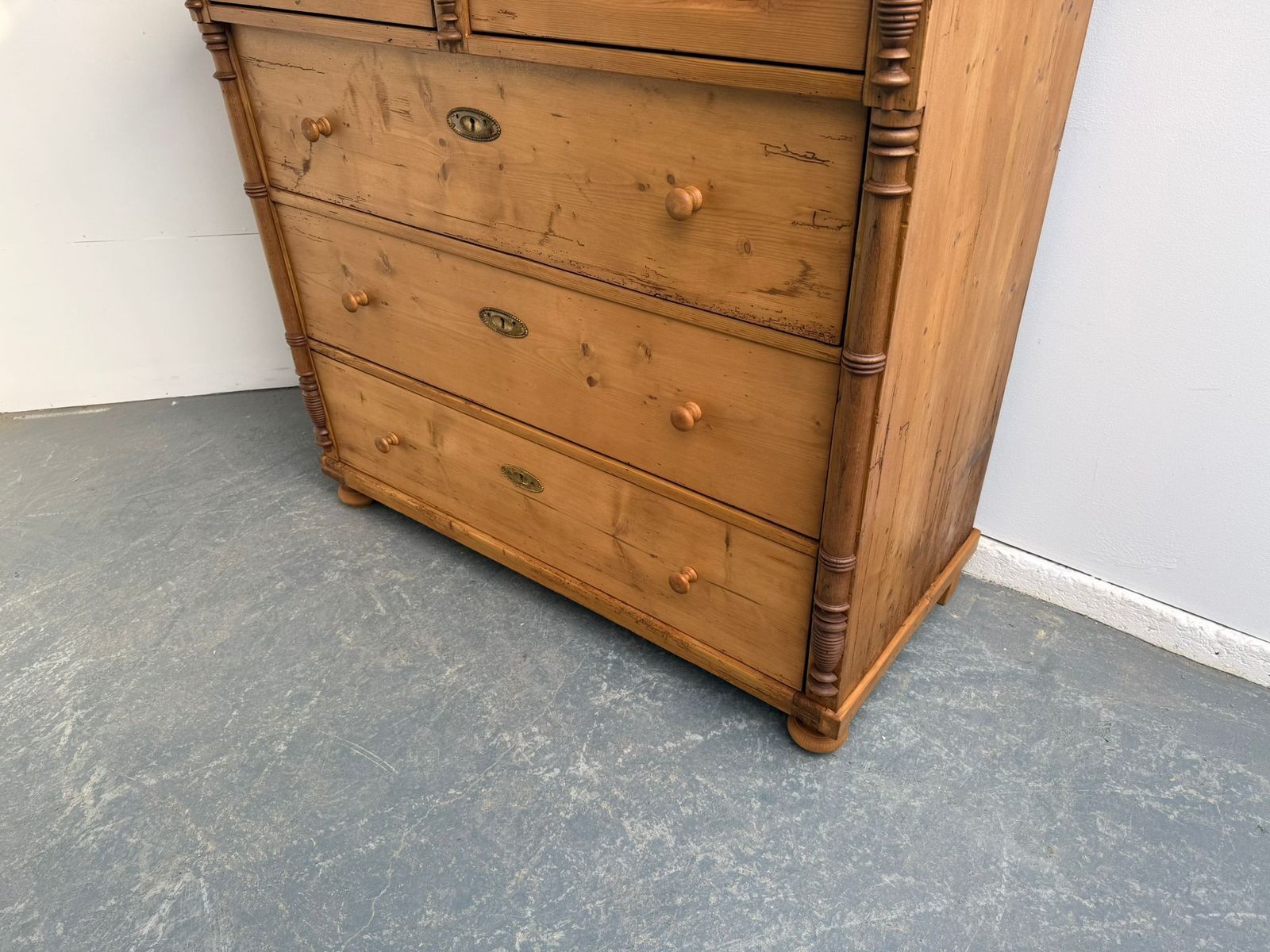 A Huge Pine Genuine Victorian Hungarian 5 Drawer Chest Of Drawers photo furniture