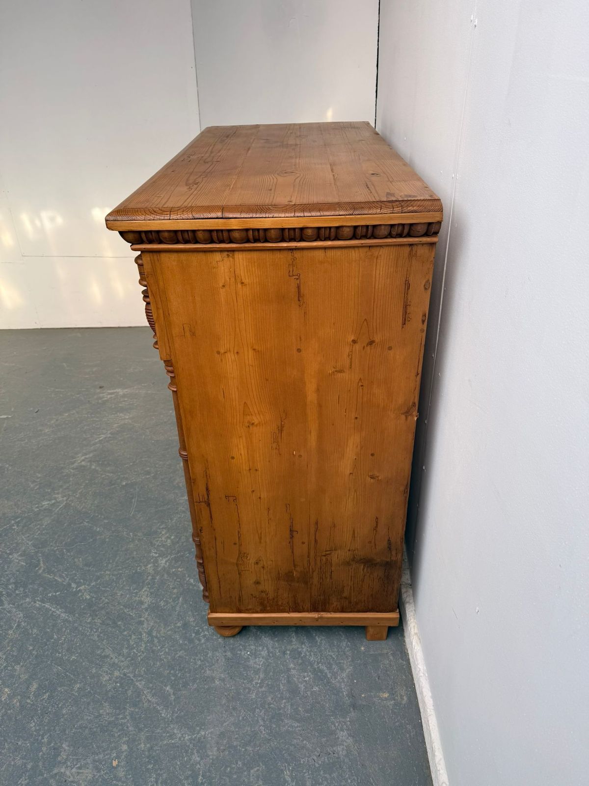 A Huge Pine Genuine Victorian Hungarian 5 Drawer Chest Of Drawers photo Furniture